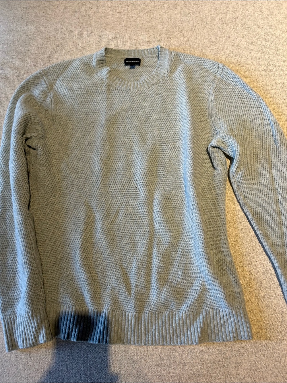 Club Monaco Light Gray Crewneck Knit Sweater Wool